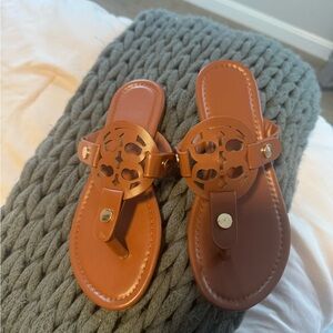Brown Cutout Sandals